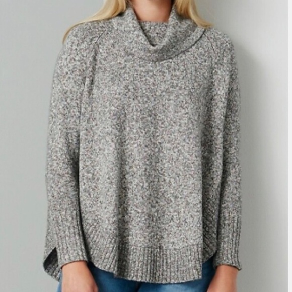 Stitchfix Poncho Sweater NWT Leo & Nicole Womens XS Grey Soft Cozy Knit Pullover - Picture 1 of 15